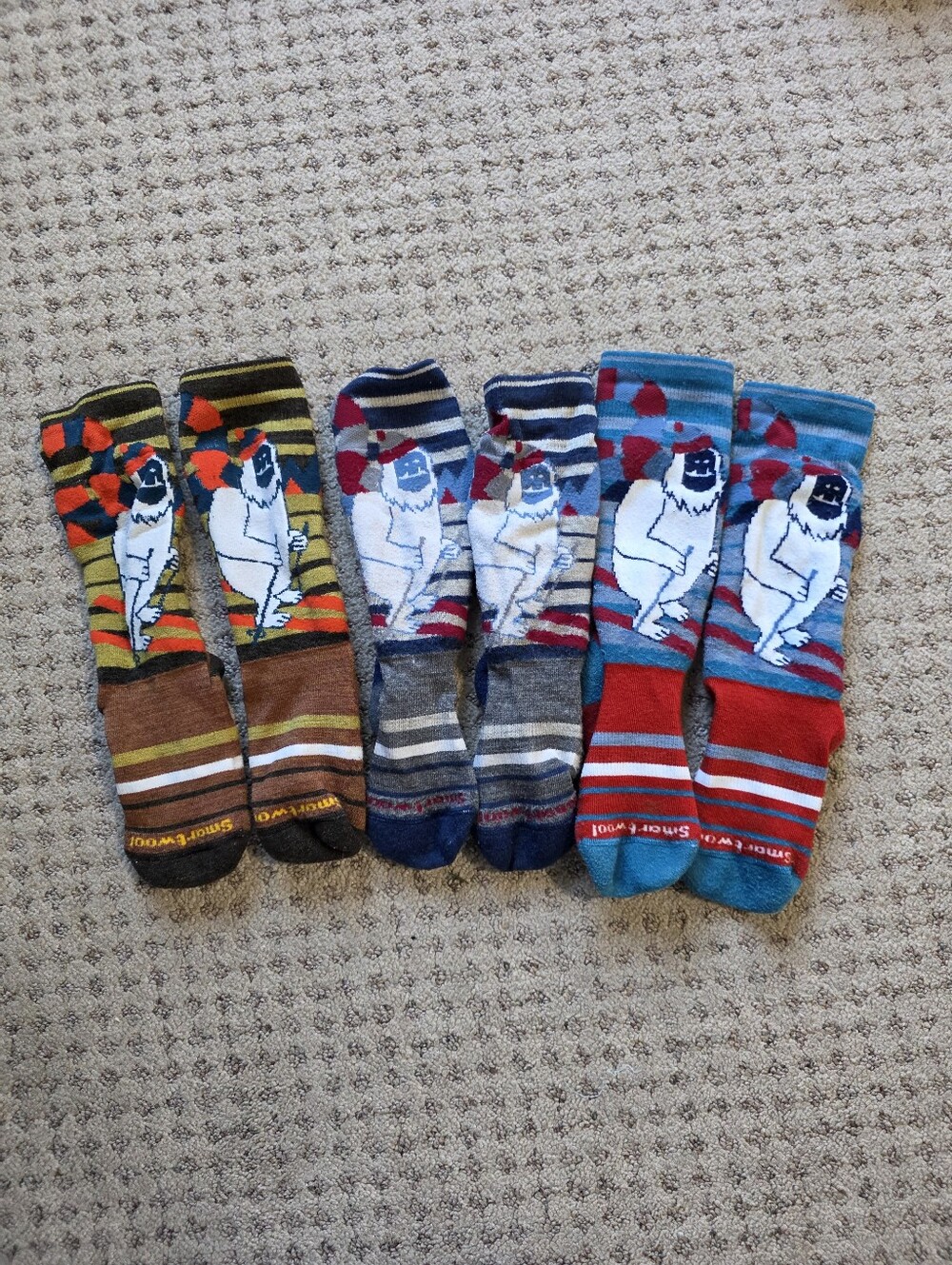 Smartwool Kids Medium Washed Socks -2-Pair Pictured